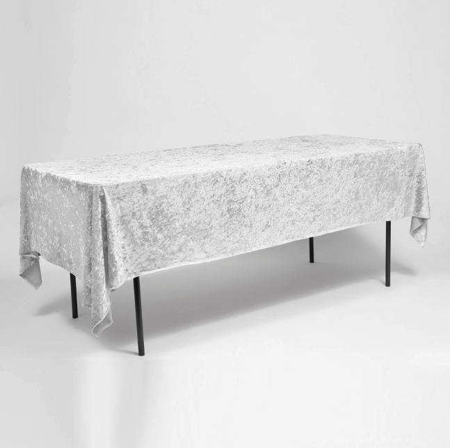 Crushed velvet tablecloth hire Melbourne